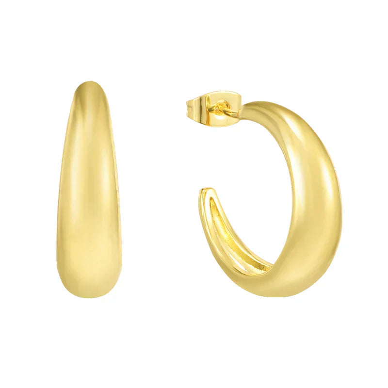 Elegant Lightweight Hoop Earrings Glow For Evening Looks