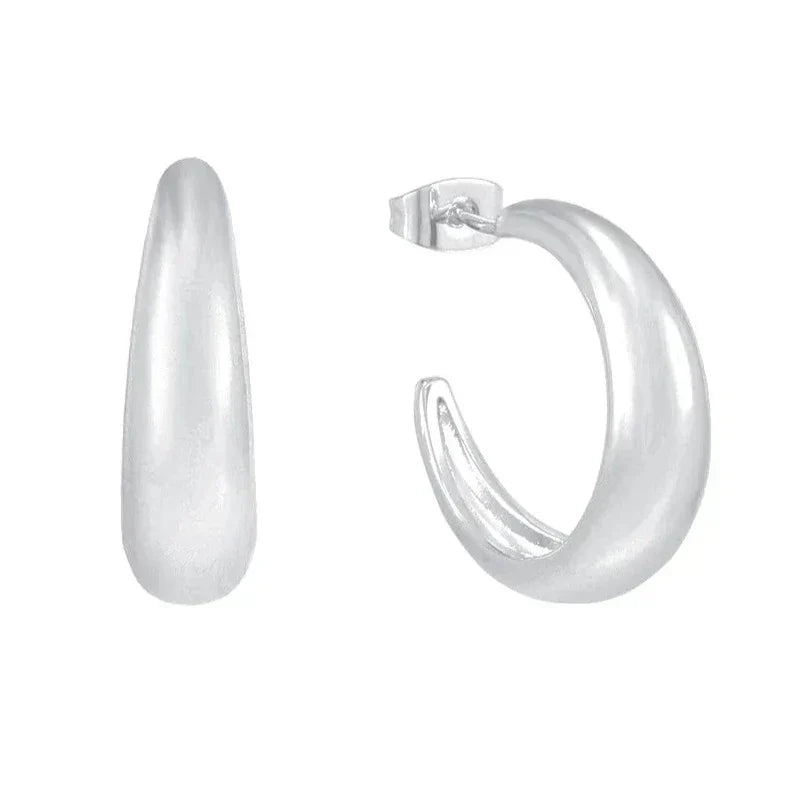 Elegant Lightweight Hoop Earrings Glow For Evening Looks