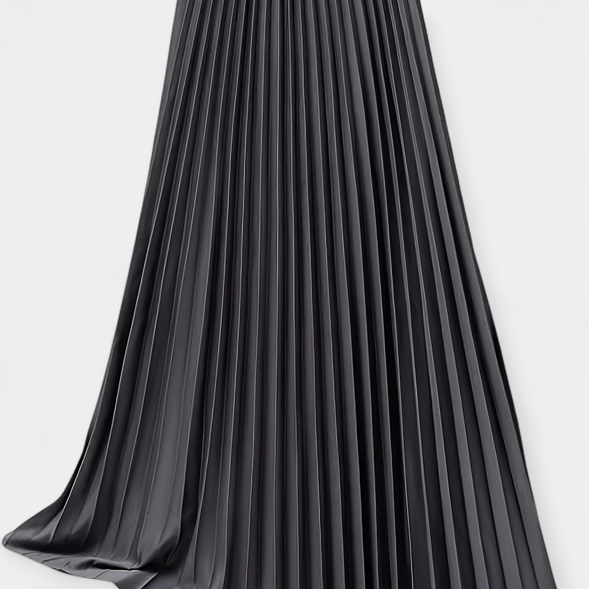 Long Pleated Skirt High Waist With Wide Silhouette Elegance