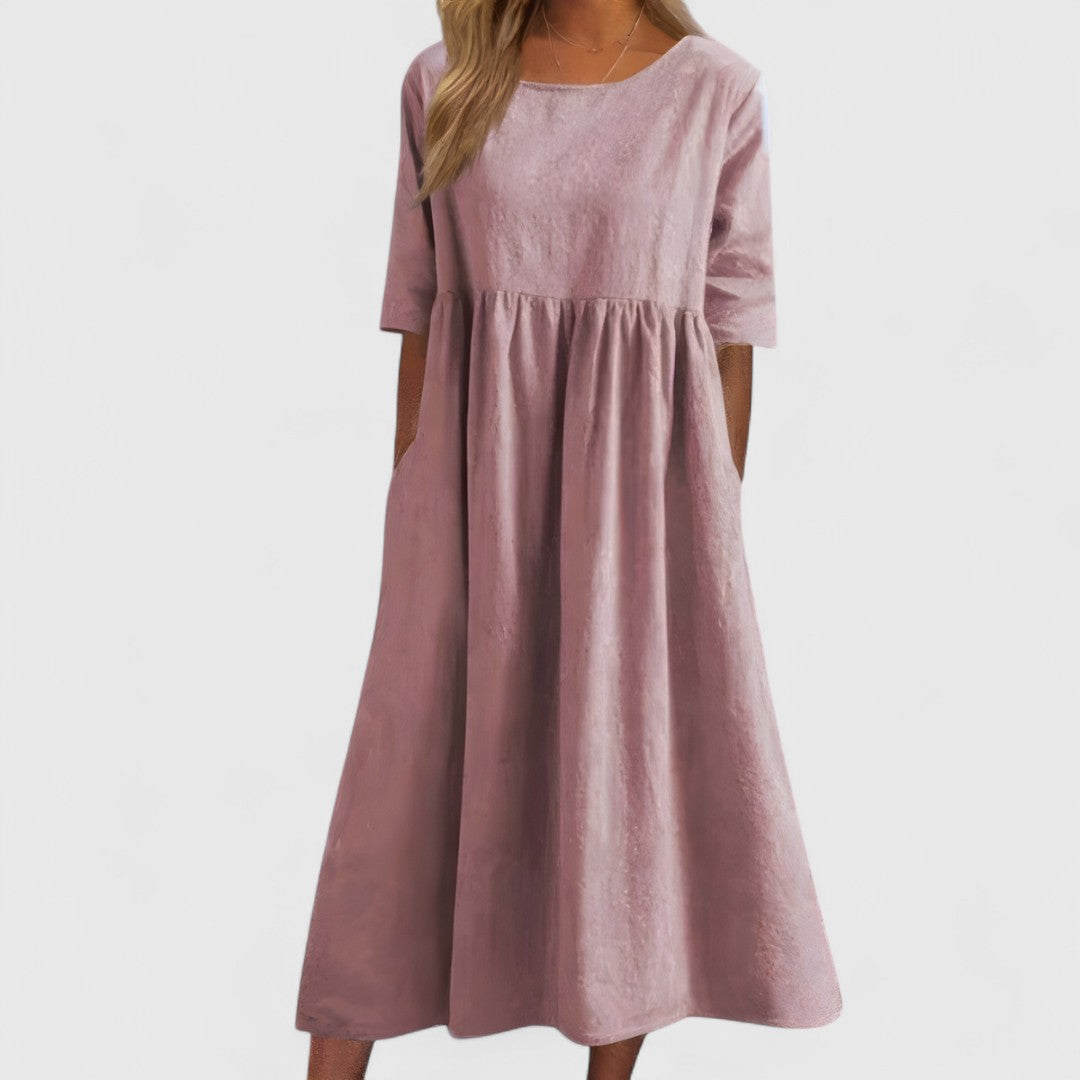 Erifili Elegant Flattering A Line Dress For Comfort