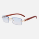 Blue lenses / Wooden frame