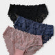 Set of 3 Lace Underwear (Black-Decay Apple-Dark Blue)