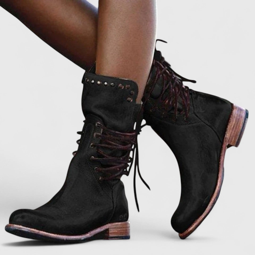 Áilbhe - Vintage Lace-Up Boots – Timeless Style With All-Day Comfort