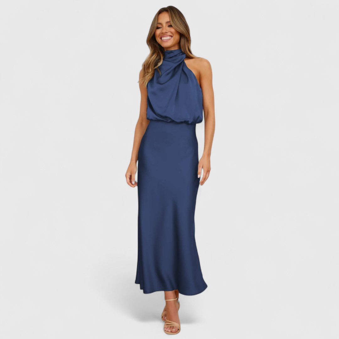 Emerald Off Shoulder Midi Dress for Effortless Femininity