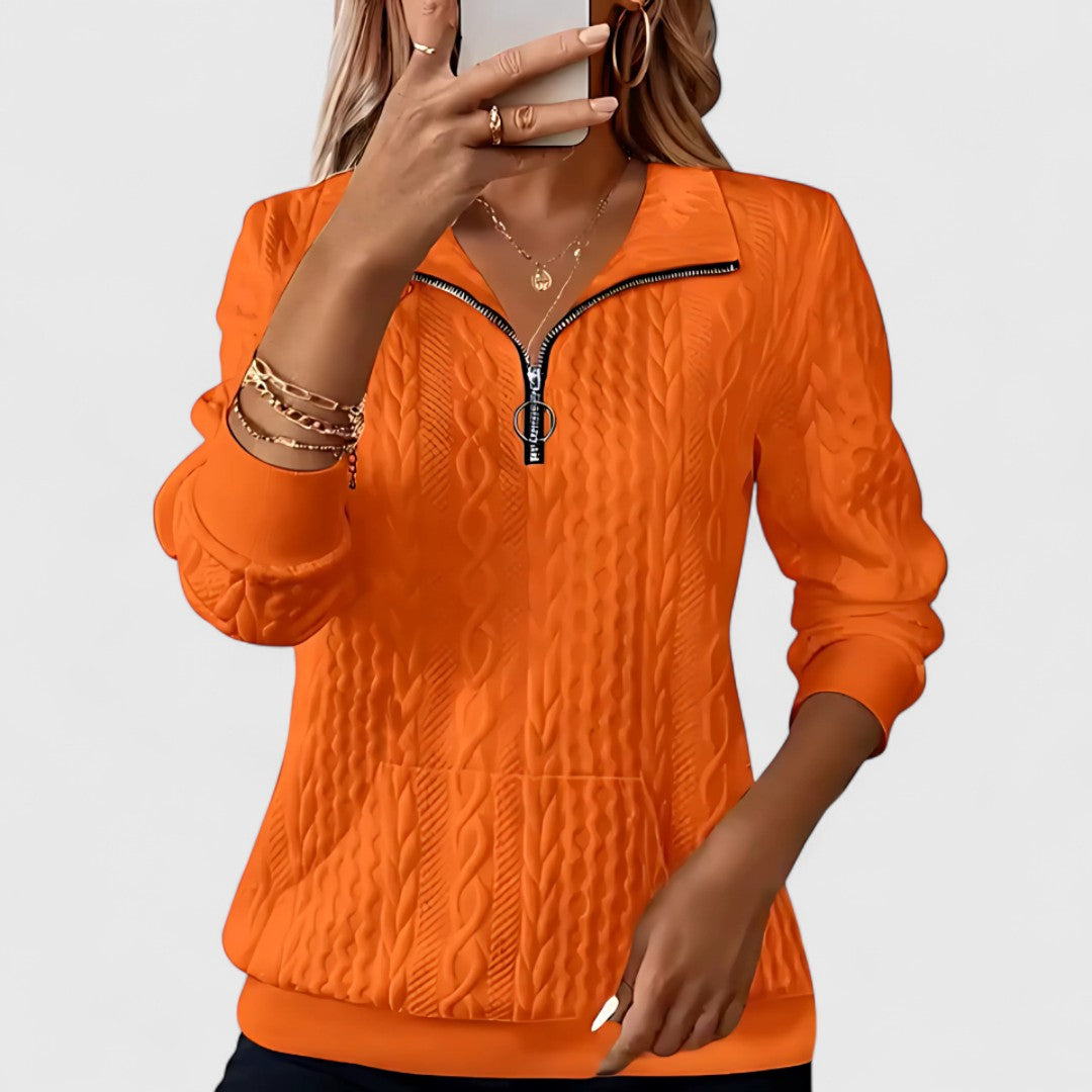 Penelope Long Sleeve Sweatshirt For Autumn Comfort Warm