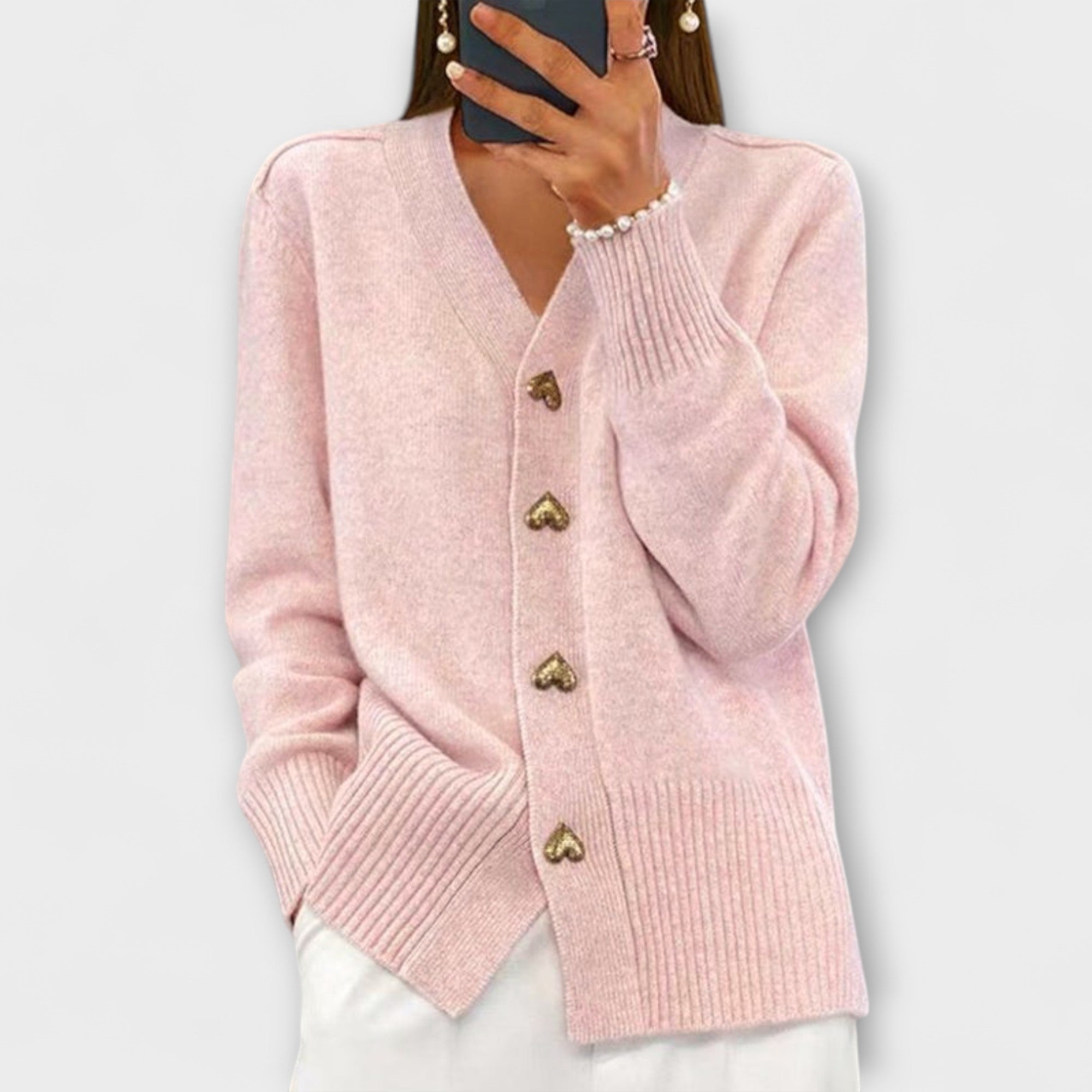 Marij Womens V Neck Jumper Vintage Look Knitwear Collection