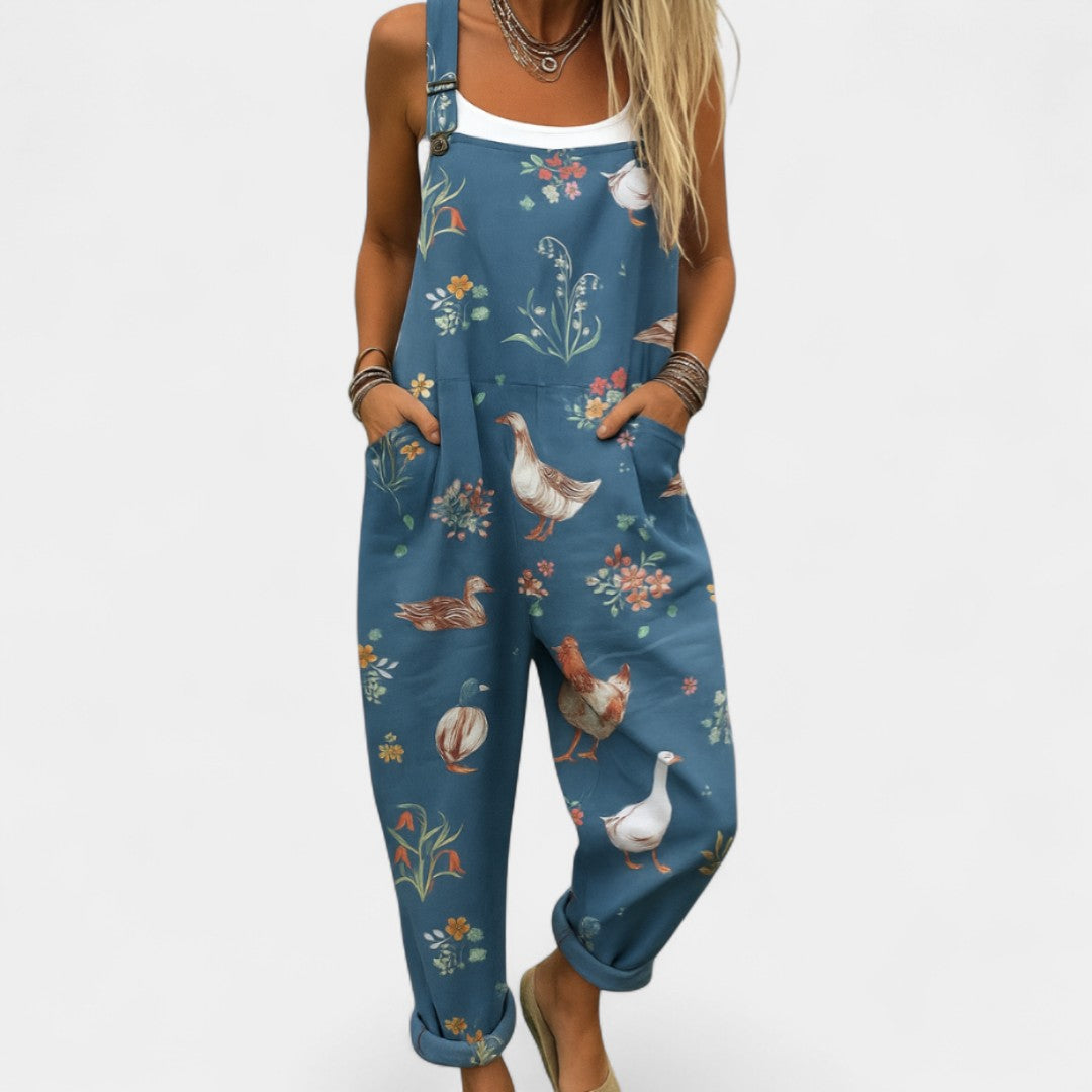 Mavreta Artistic Jumpsuit With Retro Aesthetic And Movement