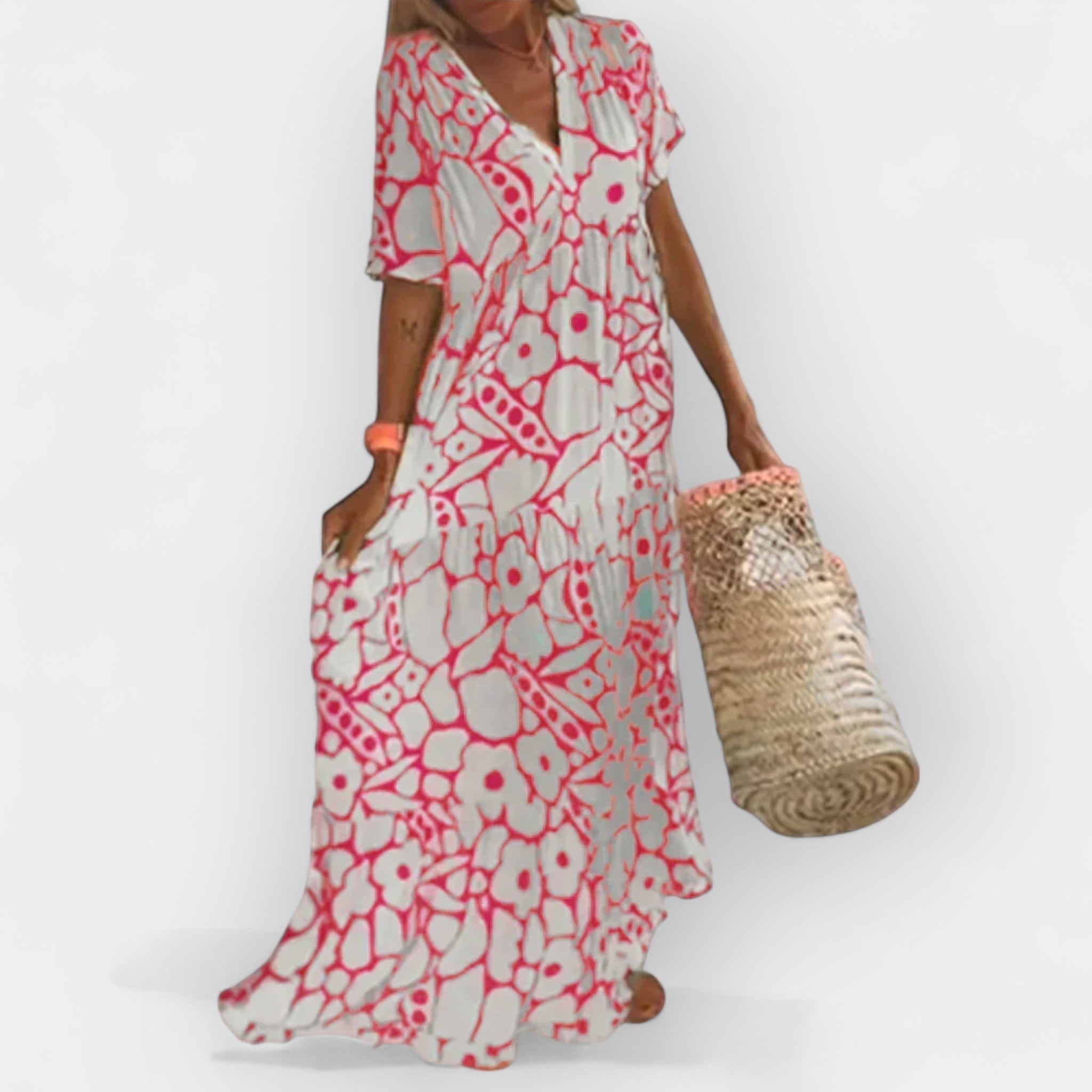 Airy Summer Dress With Print For Holidays And City Wear