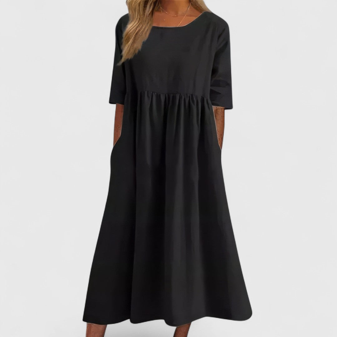 Erifili Elegant Flattering A Line Dress For Comfort