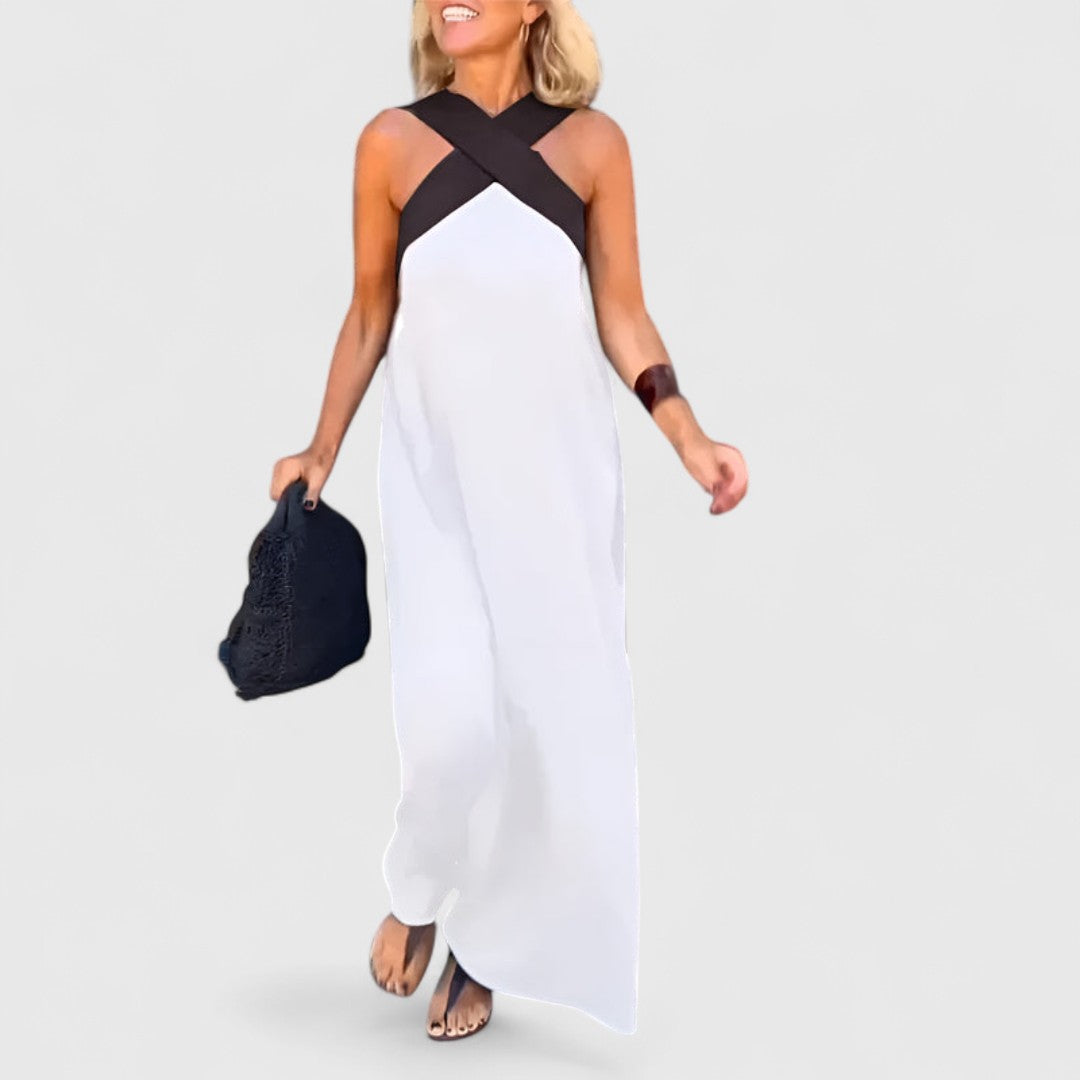 Domna Elegant Cross Over Dress That Flatters Silhouette