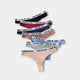 Set of 8 Love String Lingerie (Black-Burgundy-Nude-Denim-Pink)