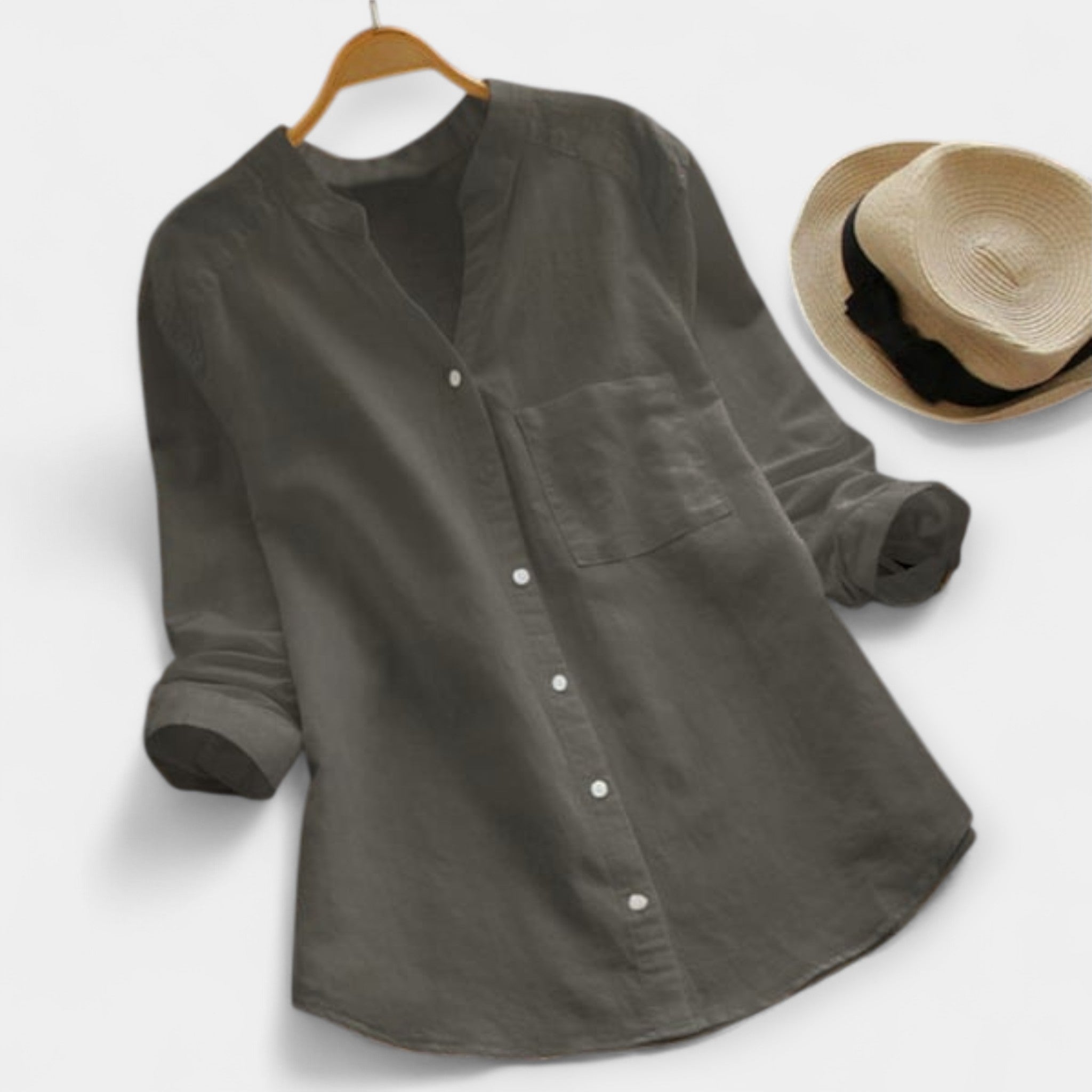 Relaxed Fit Linen Cotton Shirt For Everyday Casual Style