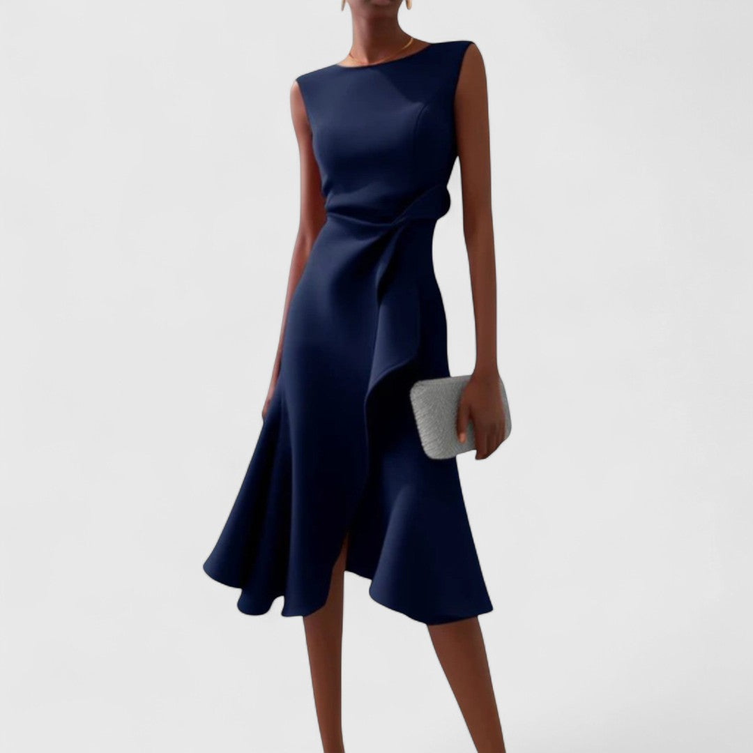 Orla - Asymmetric Mini Dress with Elegant Drape Detail