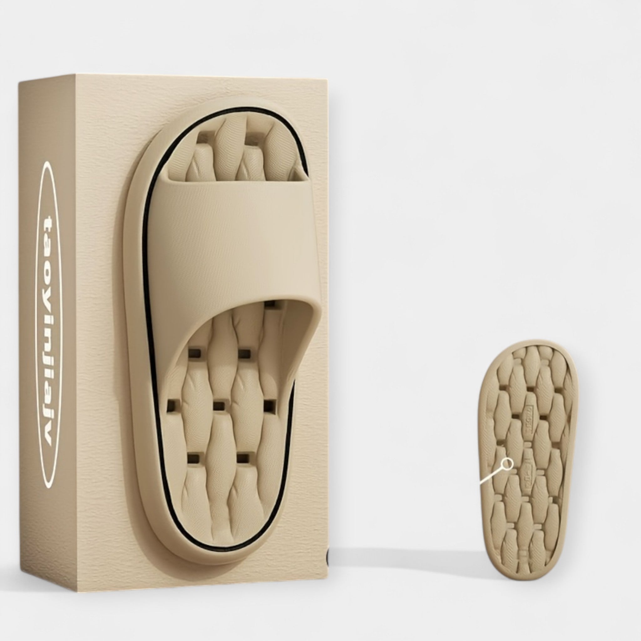 Women's Slippers With Rib Texture And Non Slip Sole