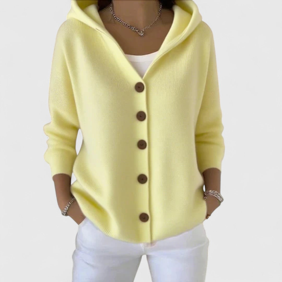 Clodagh - Elegant Long Knit Jacket with Refined Comfort