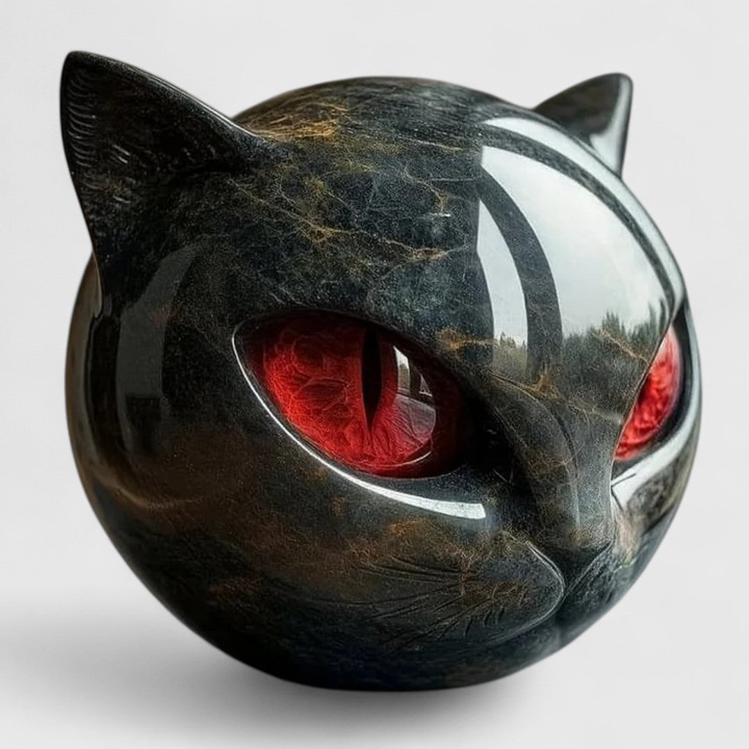 Aobh - Mystical Cat Head Sculpture With Enchanting Detail