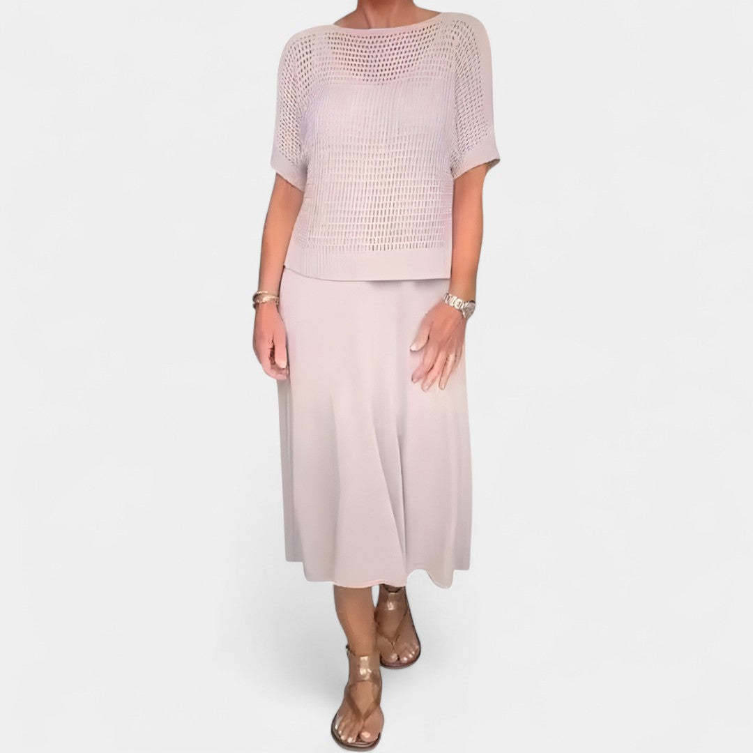 Alice Summer Dress With Knitted Bodice And Airy Skirt