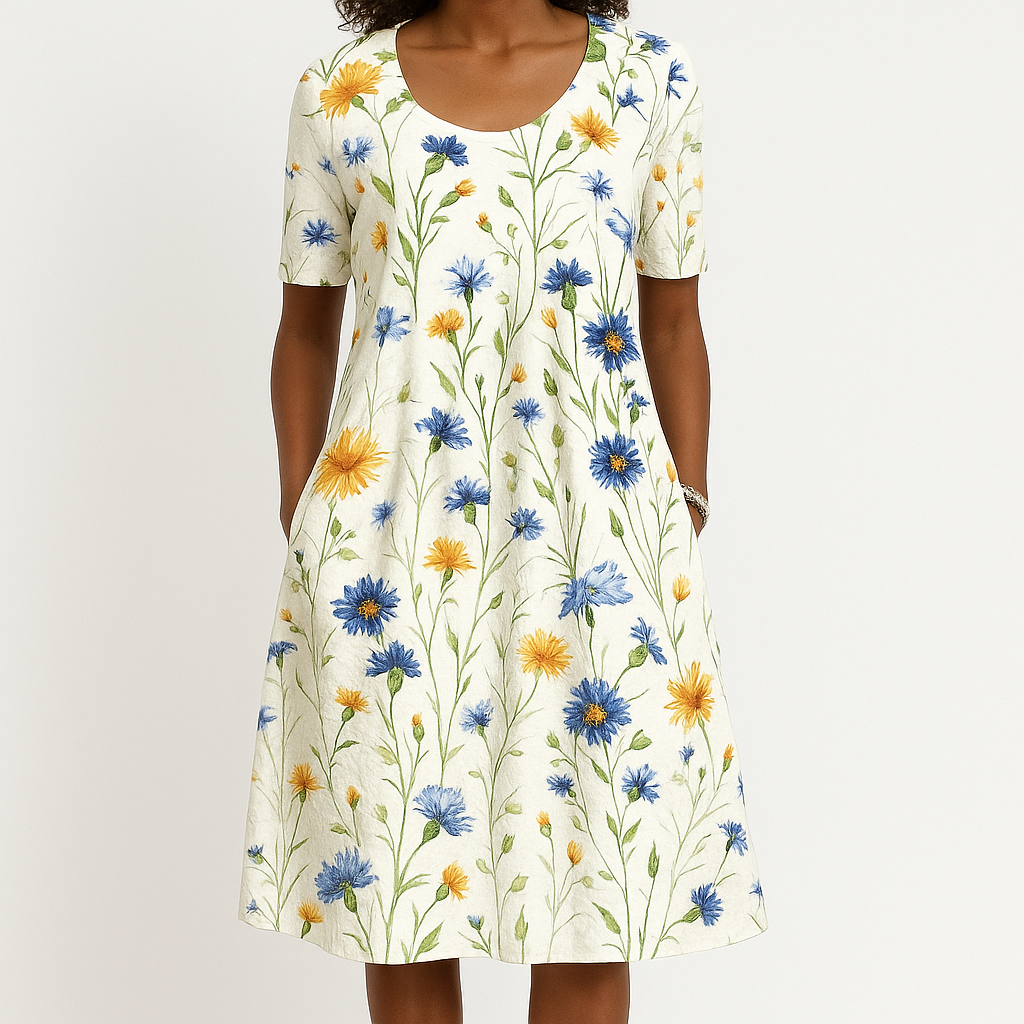 Airy Summer Dress With Flattering Silhouette And Breathable