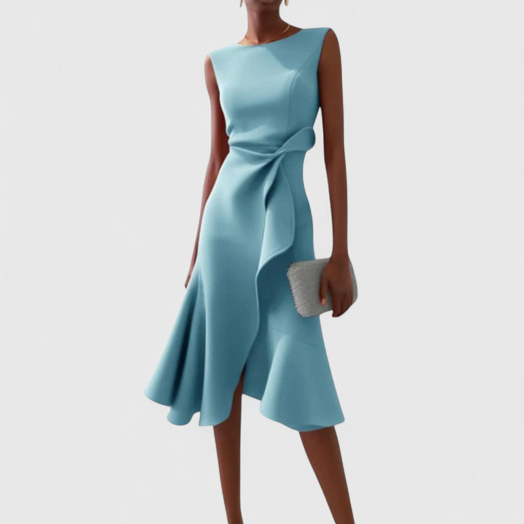 Orla - Asymmetric Mini Dress with Elegant Drape Detail