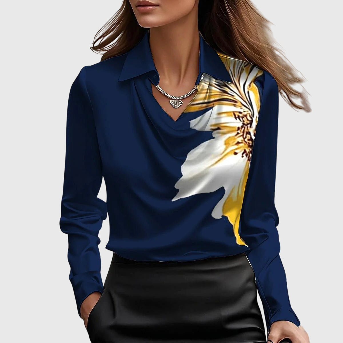 Parthenia Elegant Blouse With Slim Cut And Comfortable Fit