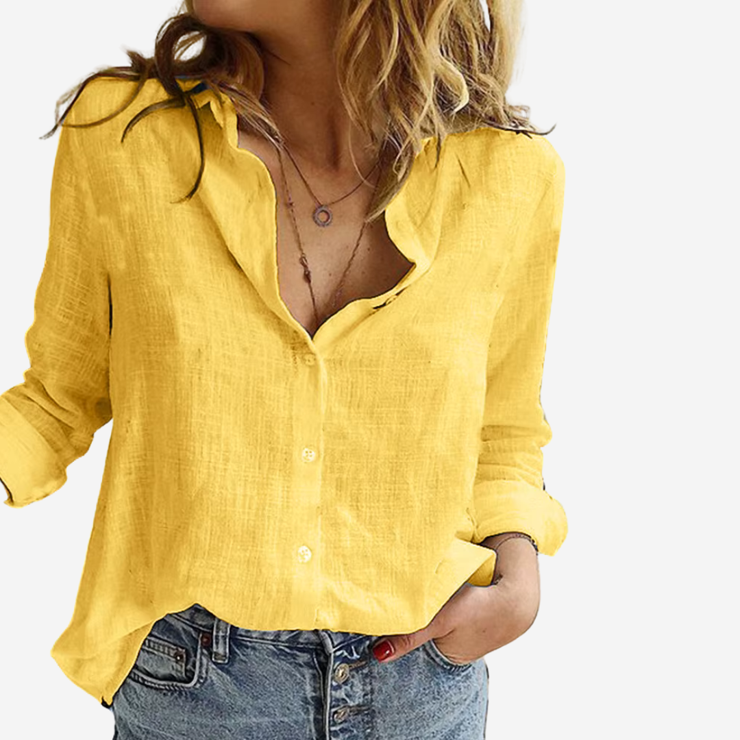 Dionysia Lightweight Linen Blouse With Elegant Cut