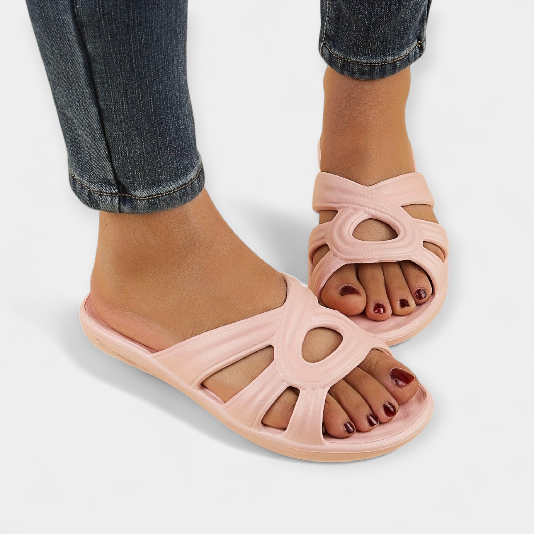Summer Slip On Platform Sandals Open Toe Back Strap