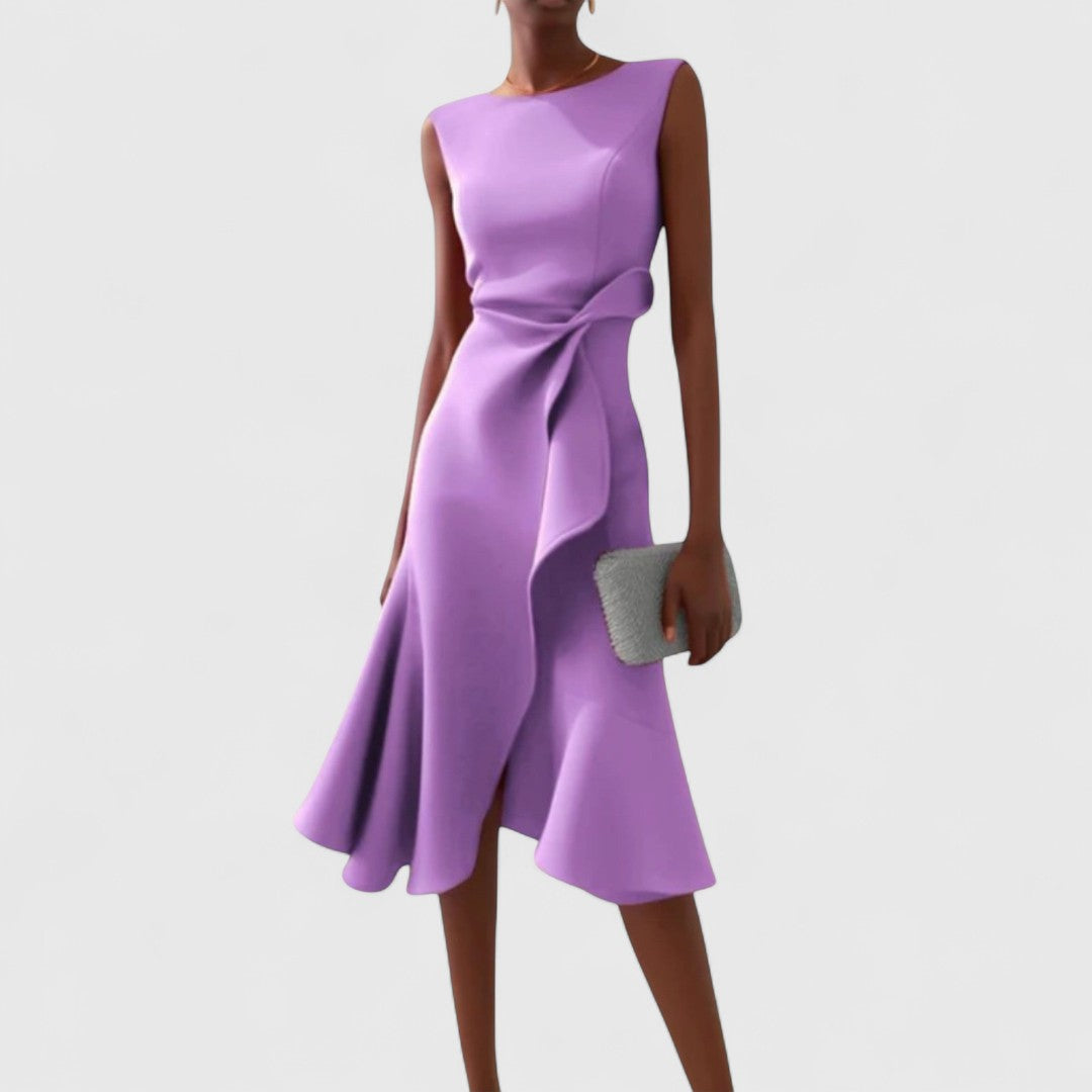 Orla - Asymmetric Mini Dress with Elegant Drape Detail