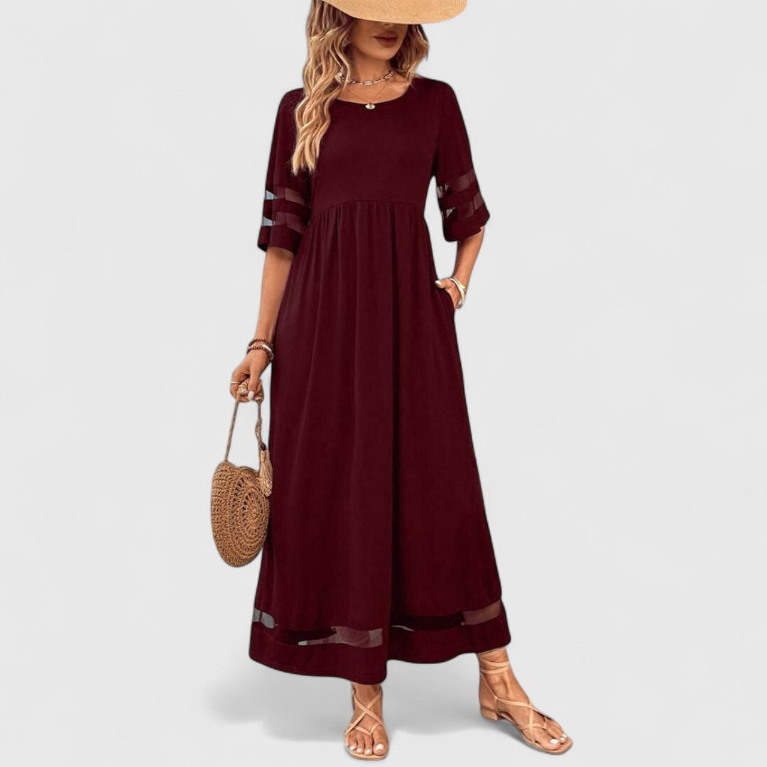 Shauna - Elegant Dress With Flattering Tummy Coverage