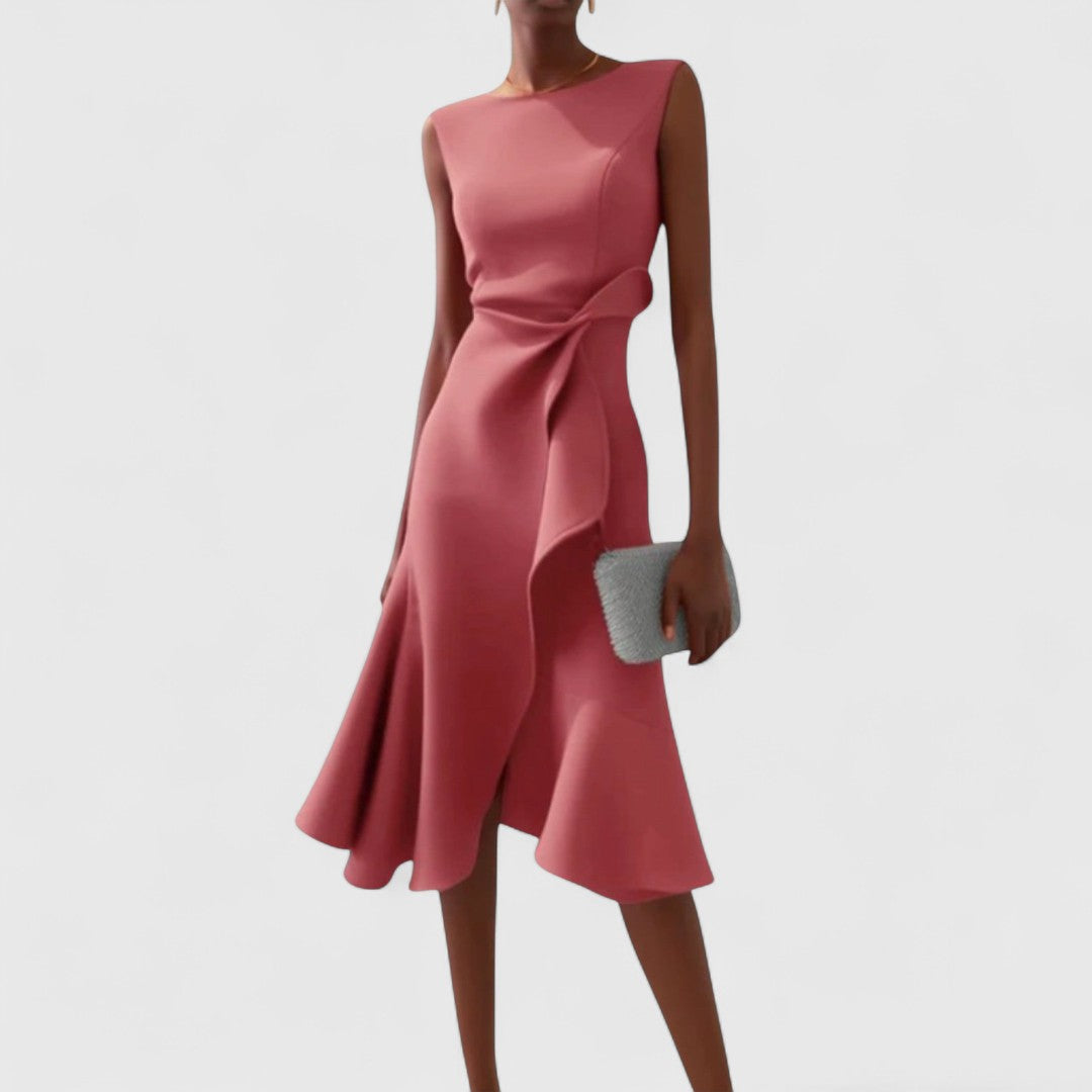 Orla - Asymmetric Mini Dress with Elegant Drape Detail