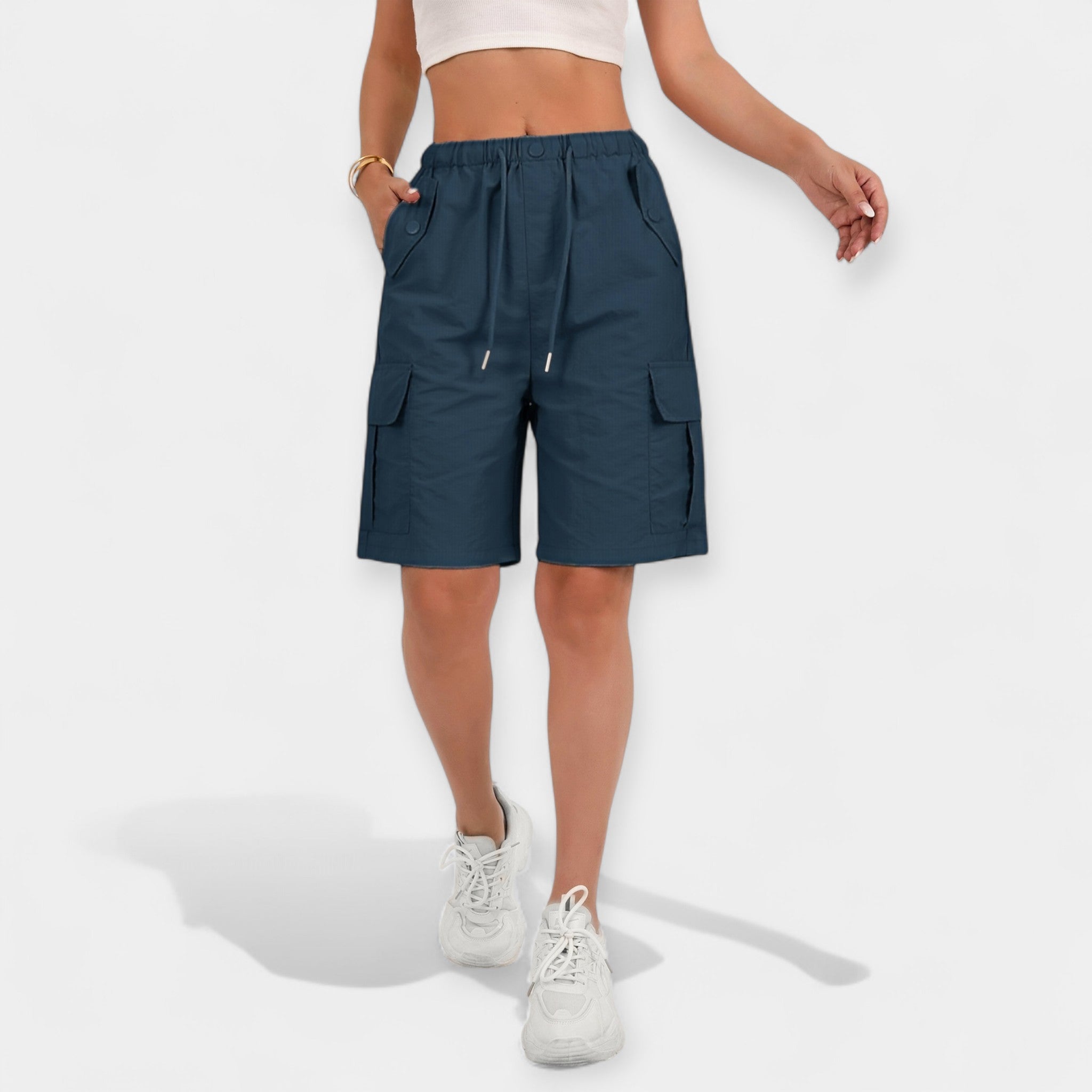 Ladies Summer Cargo Shorts Lightweight Breathable KneeLength
