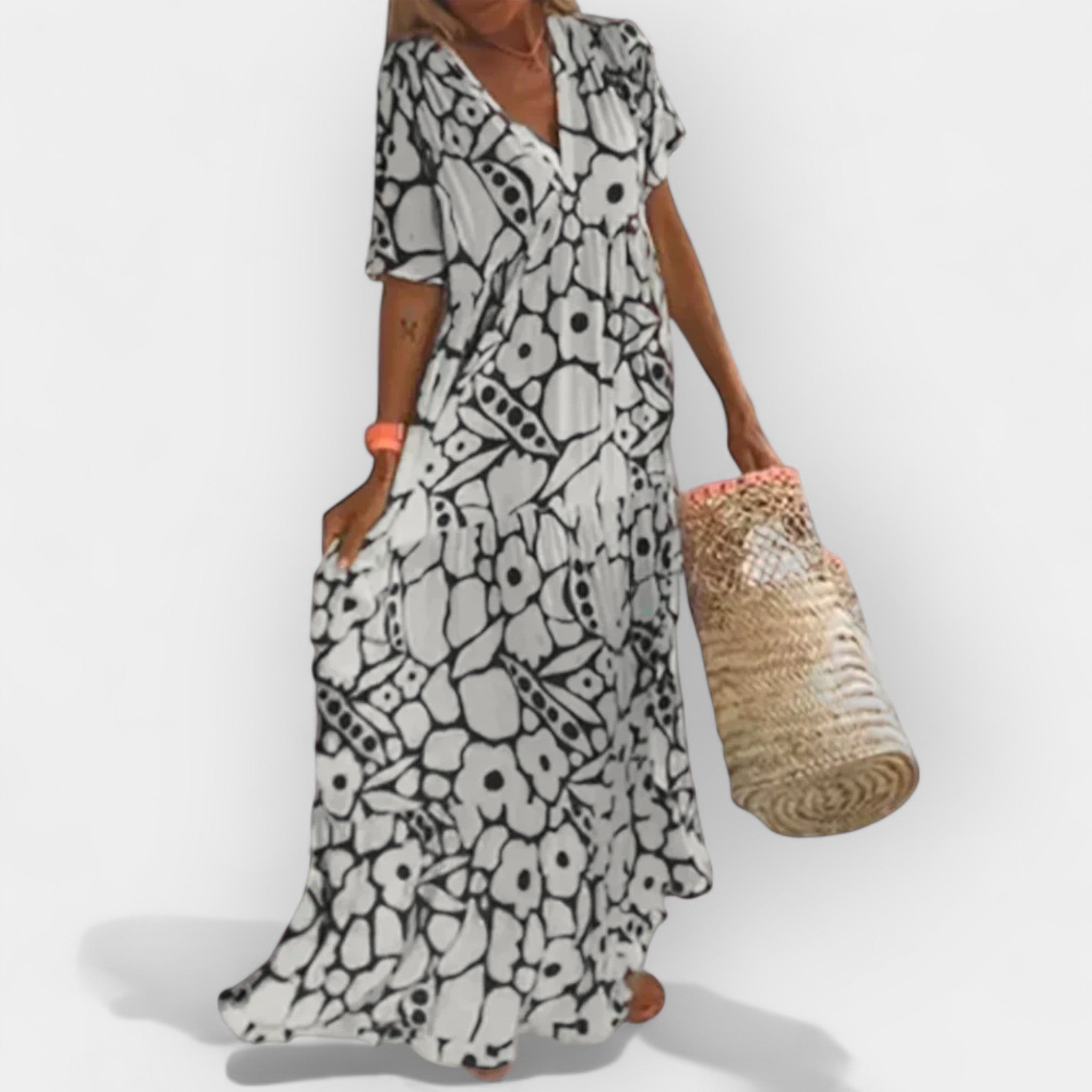 Airy Summer Dress With Print For Holidays And City Wear