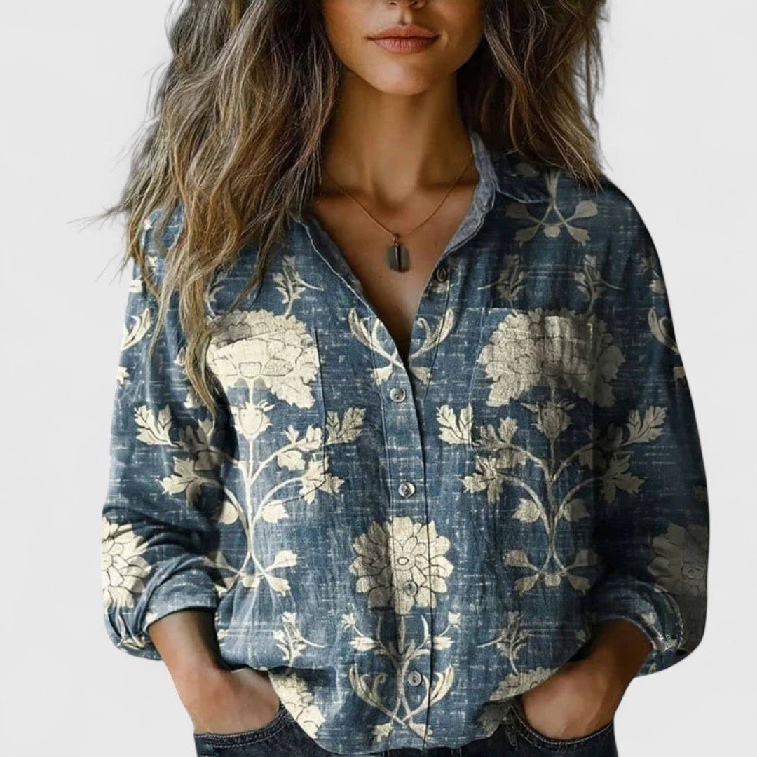 Pagonia Vintage Blouse With Elegant Pattern For Boho Chic