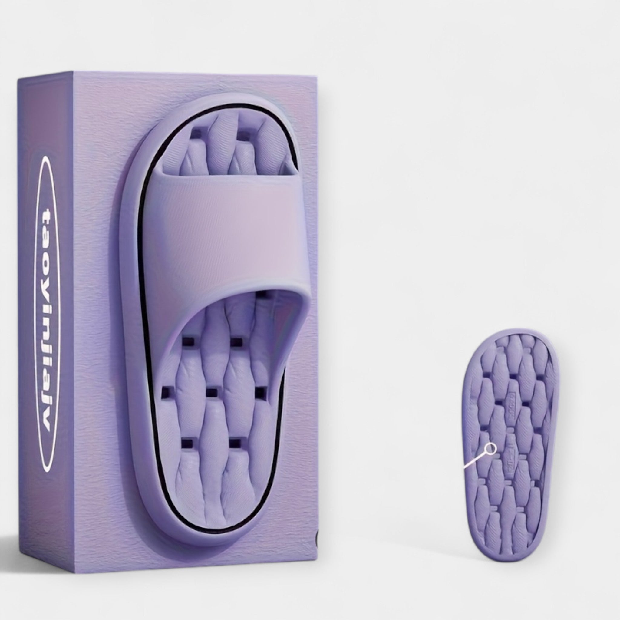 Women's Slippers With Rib Texture And Non Slip Sole