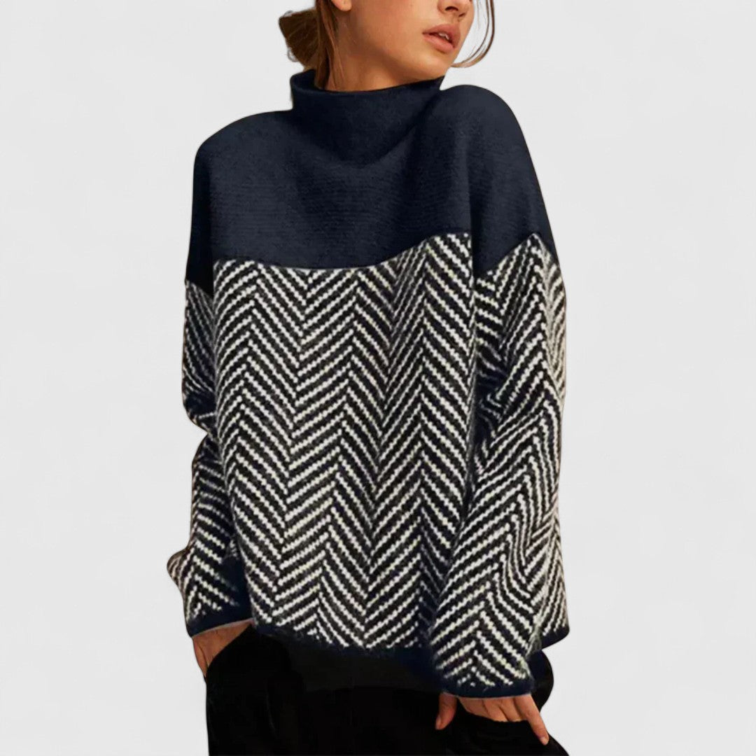 Kate - Cotton Turtleneck Sweater With Timeless Comfort