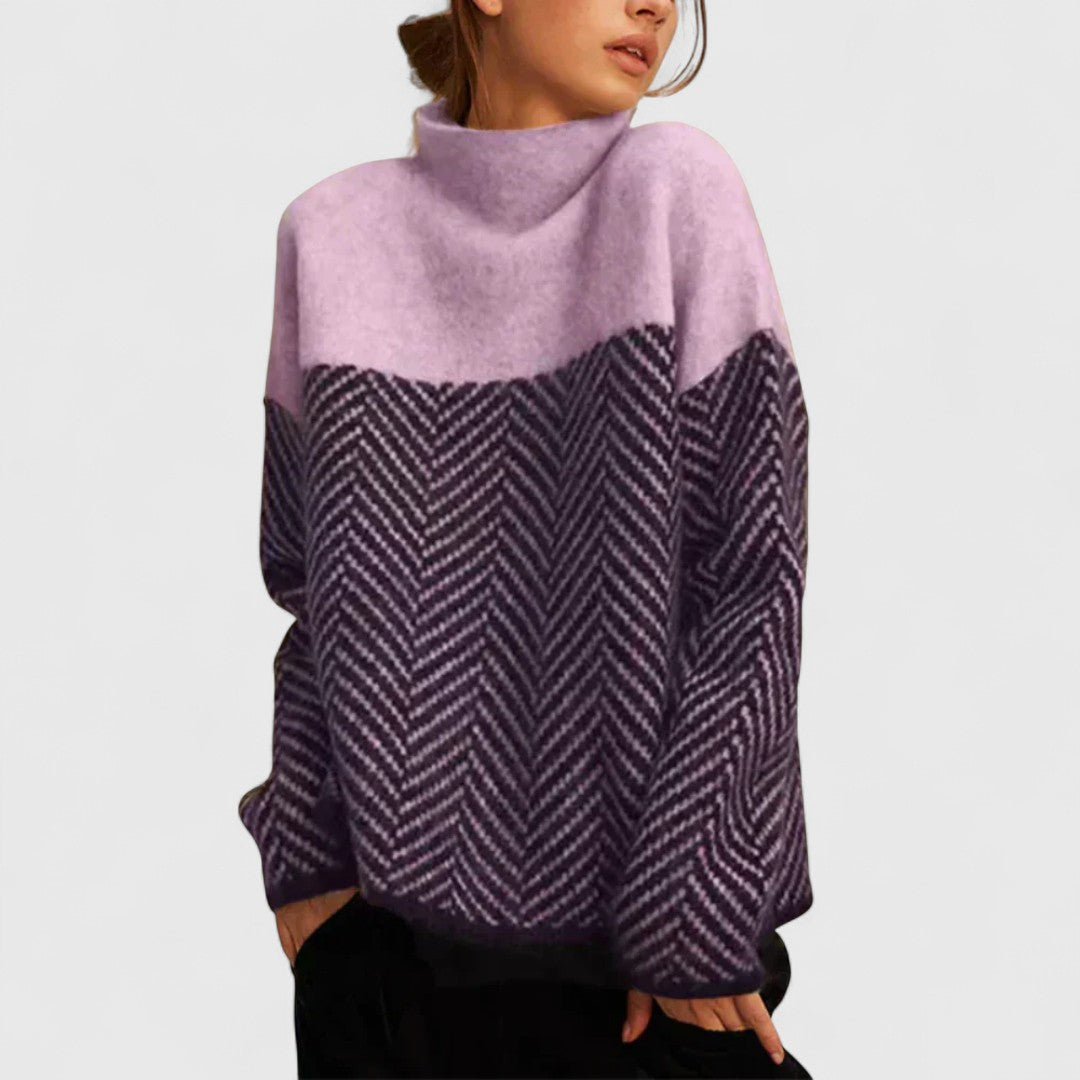 Kate - Cotton Turtleneck Sweater With Timeless Comfort
