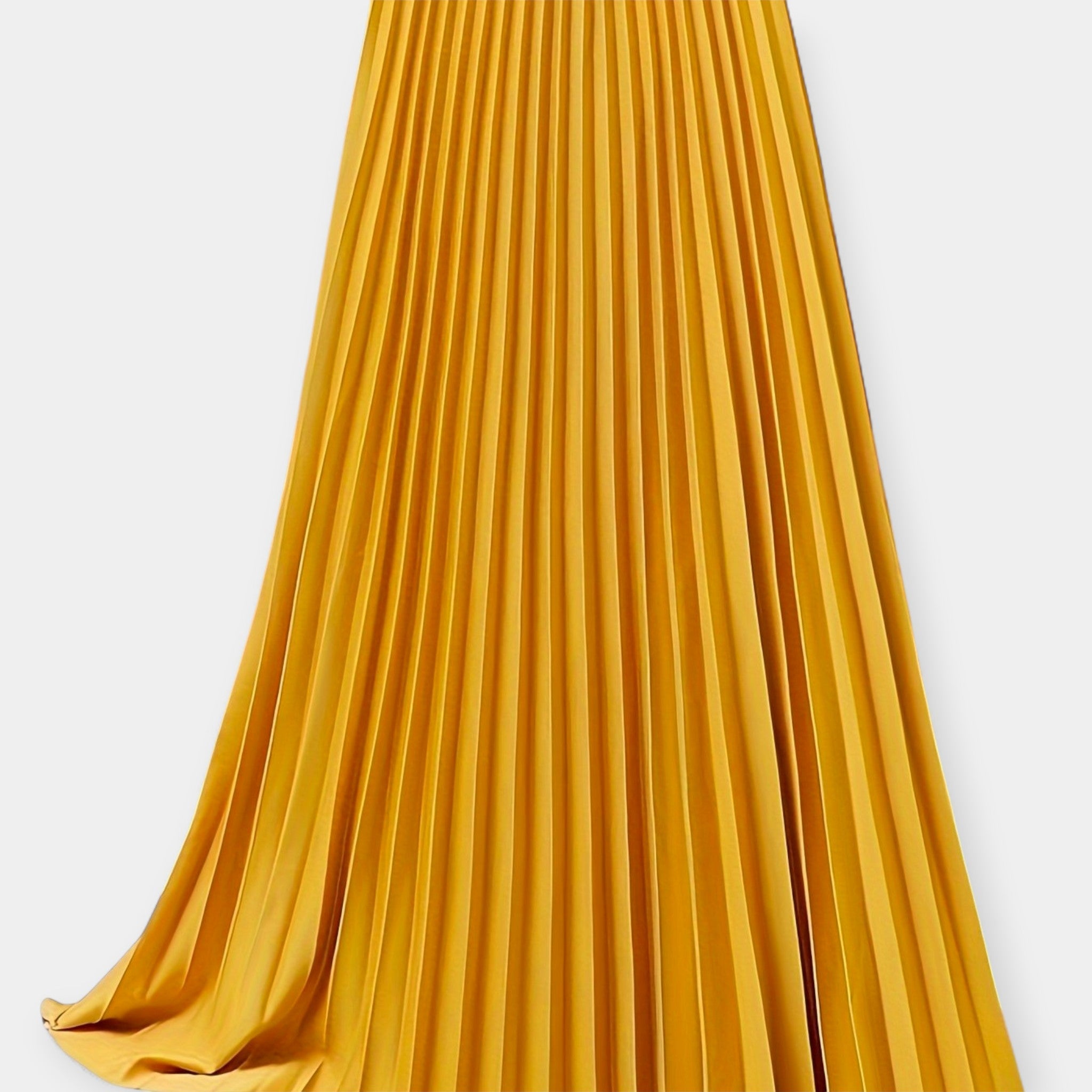 Long Pleated Skirt High Waist With Wide Silhouette Elegance