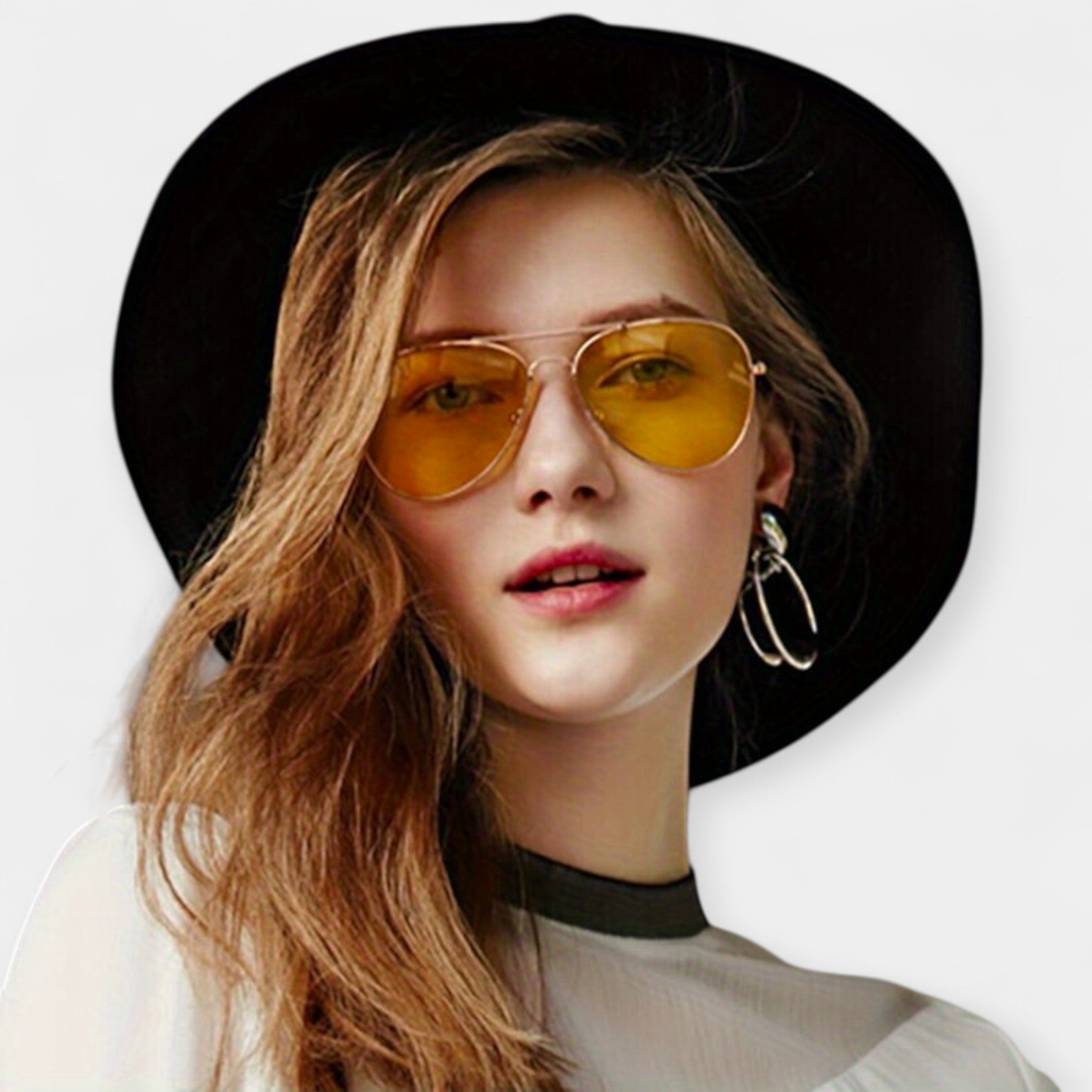 Retro Mirrored Glasses in Gold Frame for Festival Looks
