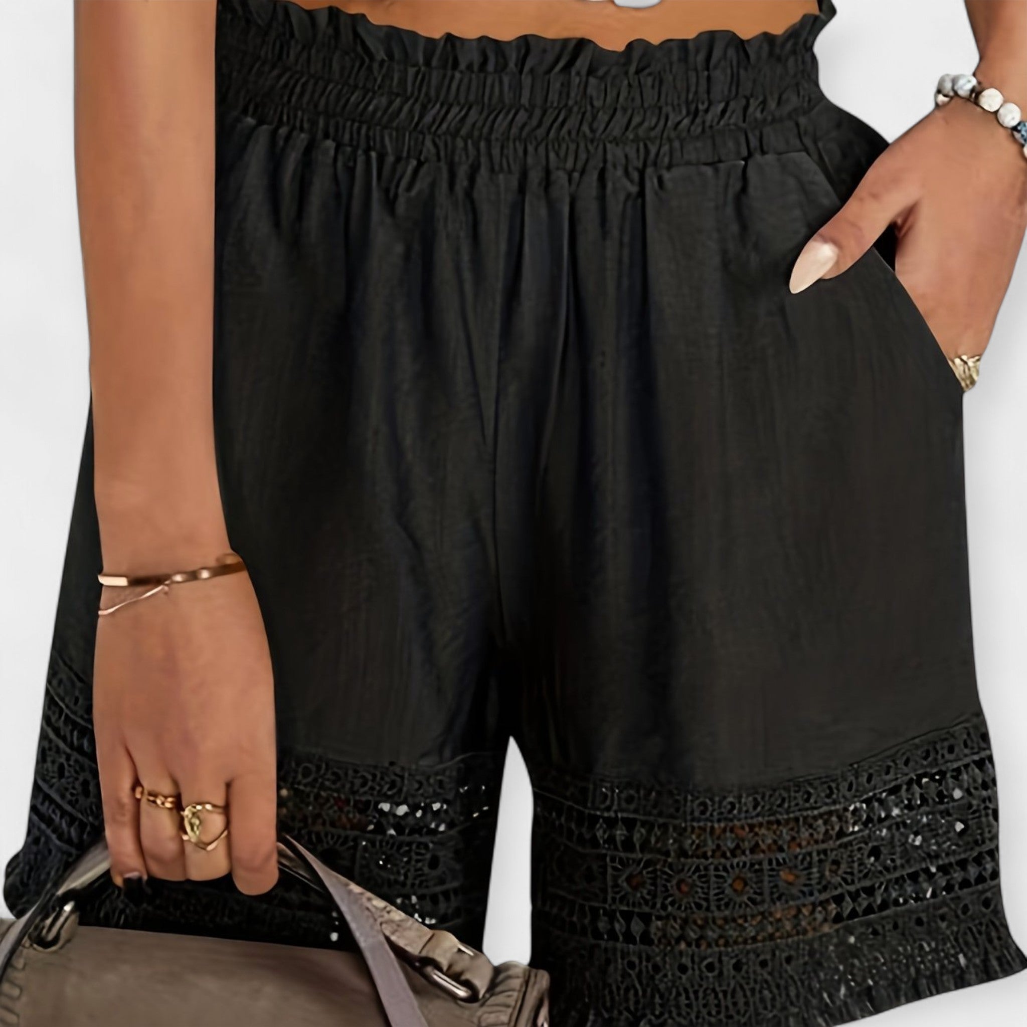 Lace Shorts With Pockets Lightweight For Summer Women