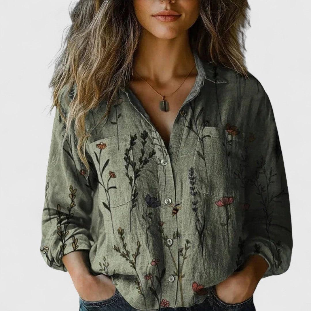 Pagonia Vintage Blouse With Elegant Pattern For Boho Chic