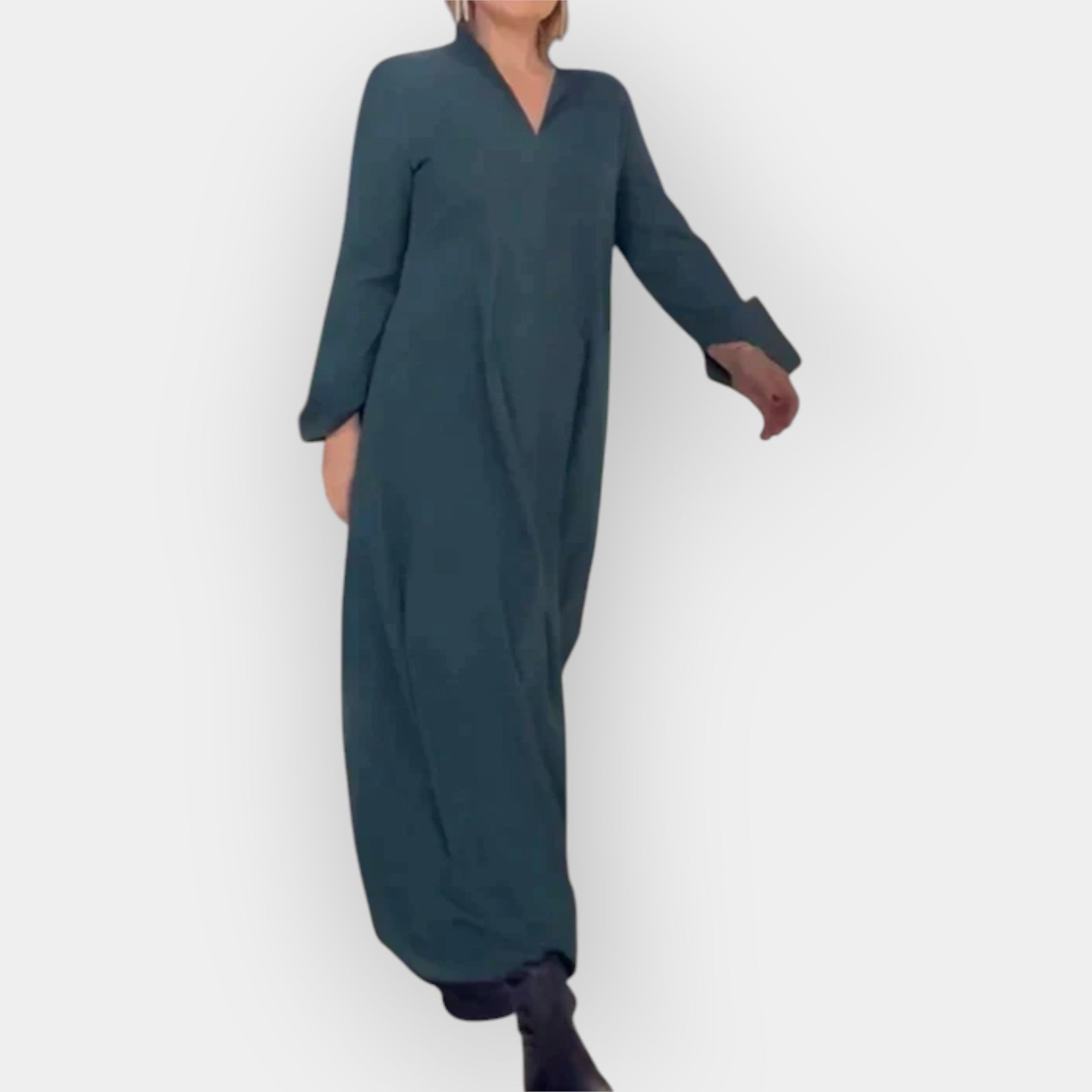 Loose Fit Dress With Lightweight Flowing Fabric Casual