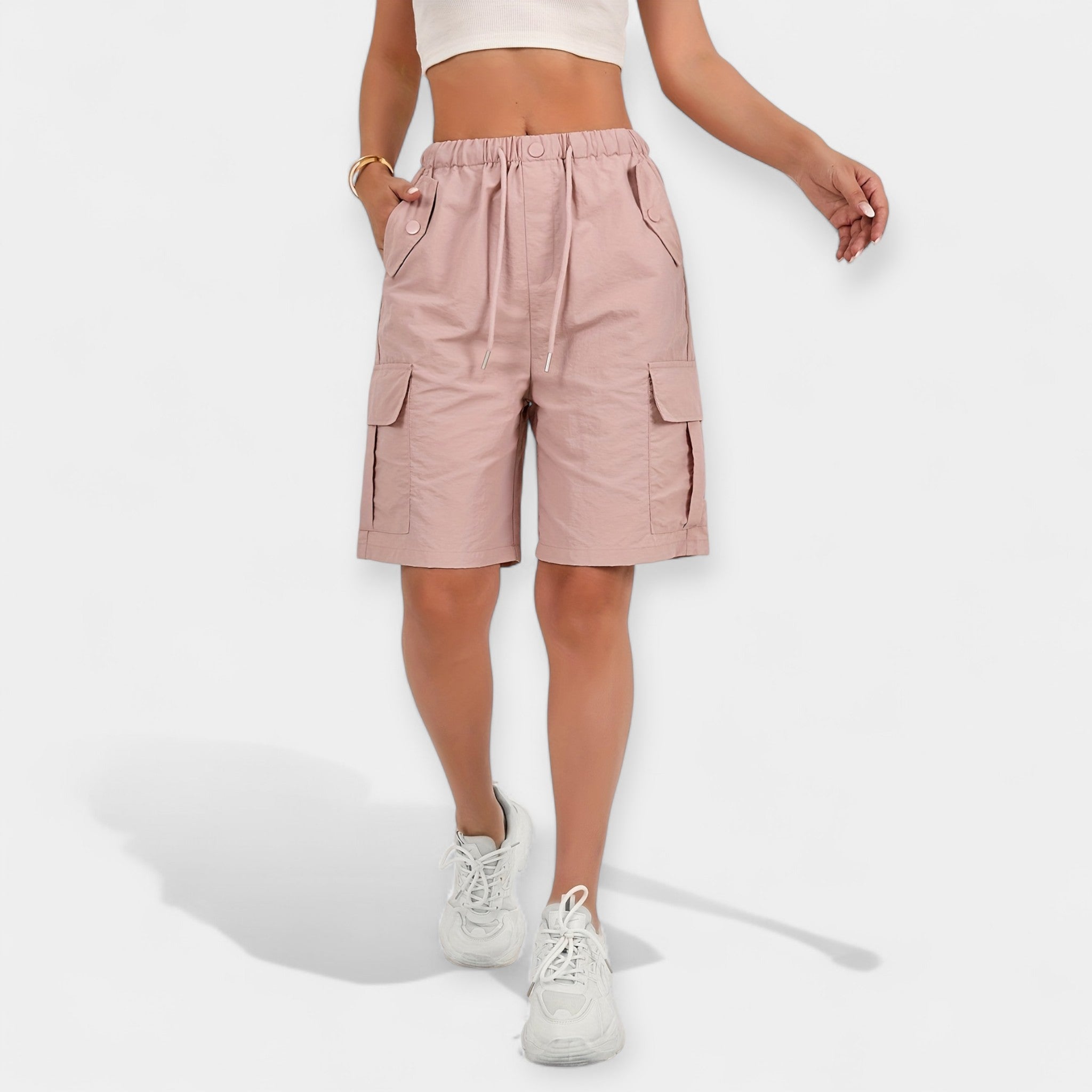 Ladies Summer Cargo Shorts Lightweight Breathable KneeLength