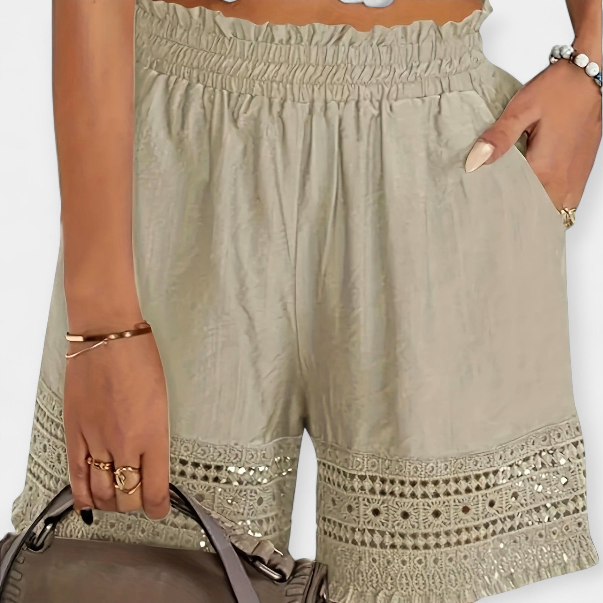 Lace Shorts With Pockets Lightweight For Summer Women