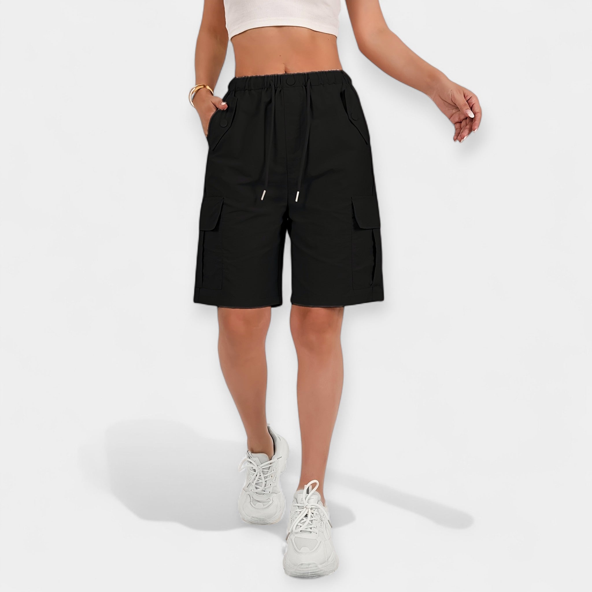 Ladies Summer Cargo Shorts Lightweight Breathable KneeLength