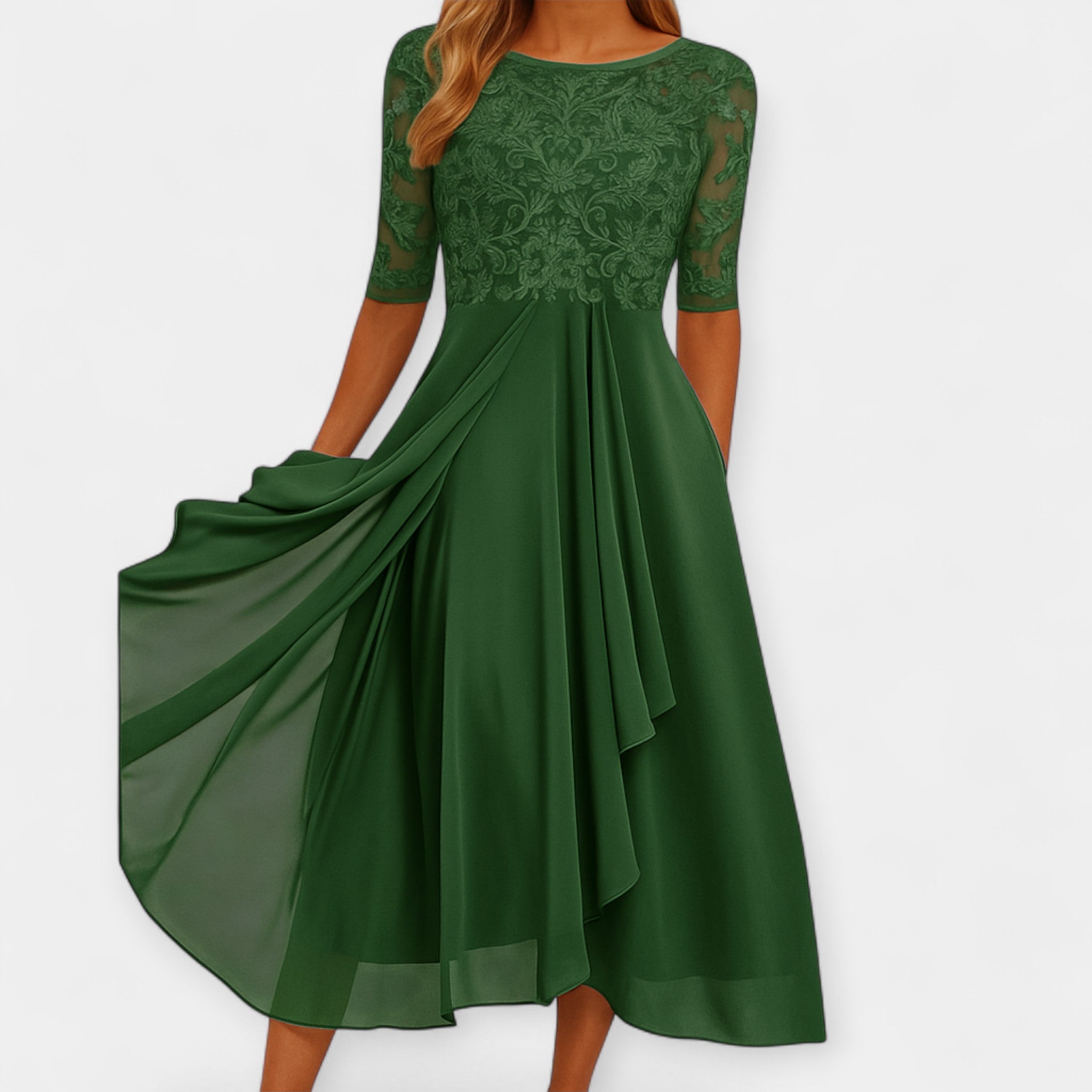 Elegant Midi Dress Minimal Fit Breathable All Day Comfort