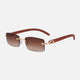 Brown lenses / Wooden frame