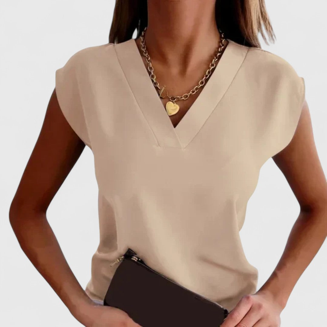 Rallu Modern Womens Blouse With V Neckline And Elegant Fit