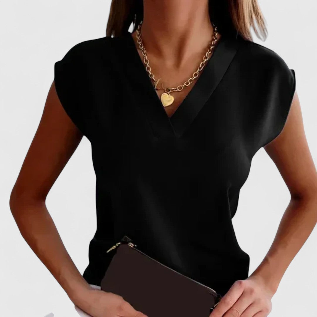 Rallu Modern Womens Blouse With V Neckline And Elegant Fit