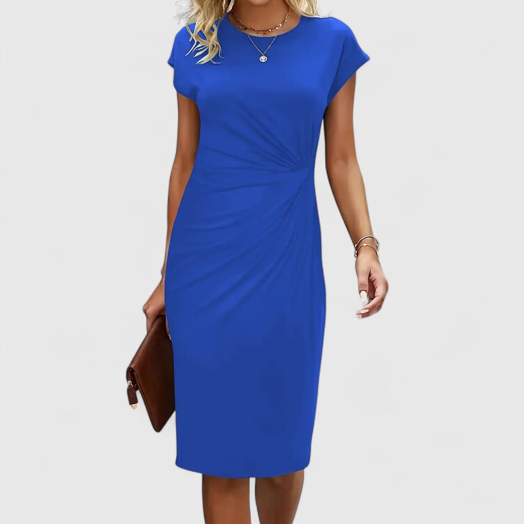 Polyxenia Timeless Midi Dress With Flattering Silhouette