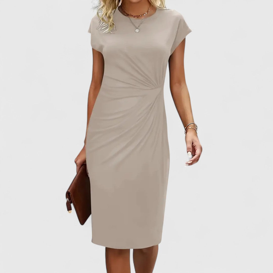 Polyxenia Timeless Midi Dress With Flattering Silhouette