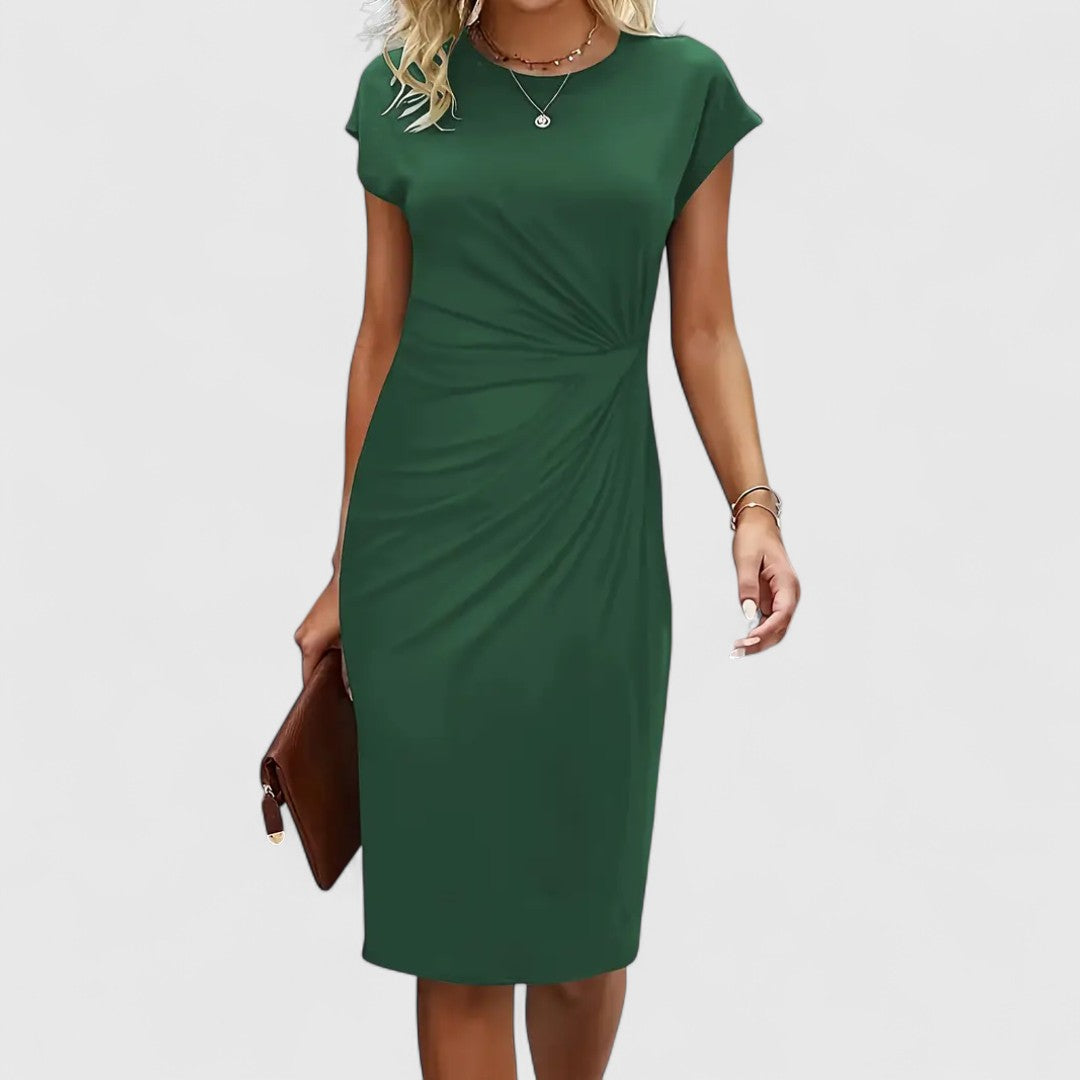 Polyxenia Timeless Midi Dress With Flattering Silhouette